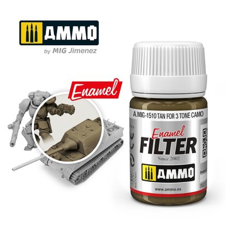 AMMO by Mig ENAMEL TAN FOR 3 TONE CAMO FILTER