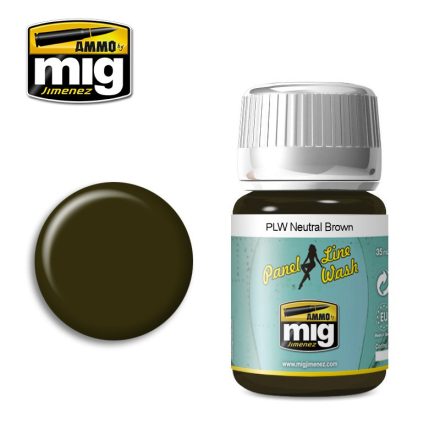 AMMO by Mig ENAMEL PANEL LINE WASH NEUTRAL BROWN