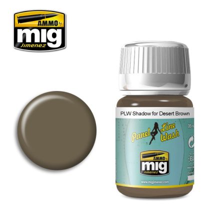 AMMO by Mig ENAMEL PANEL LINE WASH SHADOW FOR DESERT BROWN