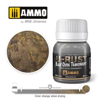   AMMO by MIG Jimenez - U-RUST Black Oxide Transparent (40mL) makettező kiegészítő