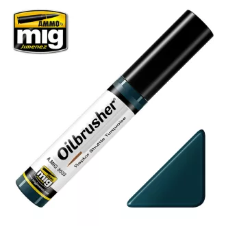   AMMO by MIG Jimenez - OILBRUSHER Raptor Shuttle Turquoise makettező effekt 10 mL