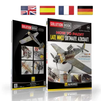   AMMO by MIG Jimenez - SOLUTION BOOK PREMIUM 32 - How to Paint Late WWII Luftwaffe Aircraft (Multilingual) makettező kiadvány