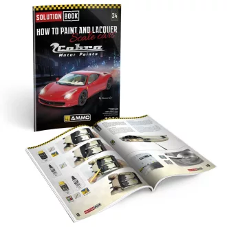   AMMO by MIG Jimenez - SOLUTION BOOK 24 - How to Paint and Lacquer Scale Cars (English, Castellano, Francais, Deutsch) makettező kiadvány