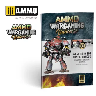   AMMO by MIG Jimenez - AMMO WARGAMING UNIVERSE Book 03 - Weathering Combat Armour (English, Castellano, Polski) makettező kiadvány