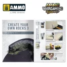 AMMO by MIG Jimenez - AMMO WARGAMING UNIVERSE Book 11 – Create your own Rocks (Multilingual Book) makettező kiadvány