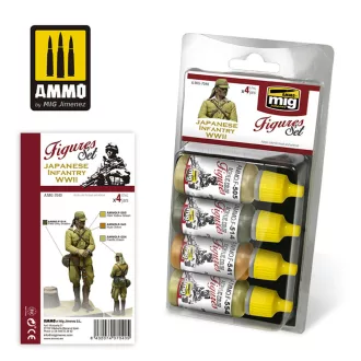   AMMO by MIG Jimenez - Japanese Infantry WWII Figures Set figura festék szett