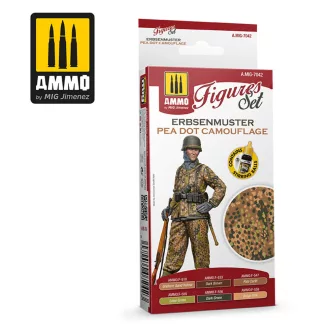   AMMO by MIG Jimenez - Erbsenmuster Pea Dot Camouflage Figures Set figura festék szett