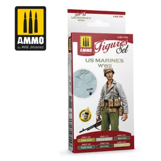   AMMO by MIG Jimenez - US Marines WWII Figures Set figura festék szett