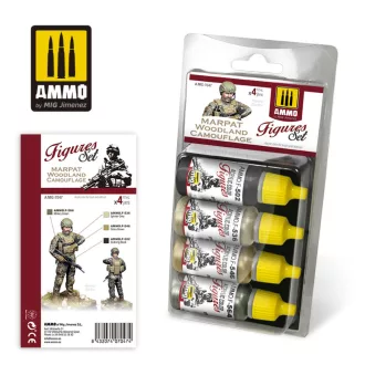   AMMO by MIG Jimenez - Marpat Woodland Camouflage Figures Set figura festék szett