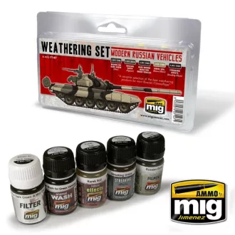   AMMO by MIG Jimenez - Modern Russian Vehicles Weathering Set makettező effekt 17 mL / db