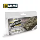AMMO by MIG Jimenez - DRYBRUSH Set Green Colors makettező ecset 17 mL / db