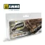 AMMO by MIG Jimenez - DRYBRUSH Set Rust Colors makettező ecset 17 mL / db