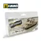 AMMO by MIG Jimenez - DRYBRUSH Set Sand Colors Set makettező ecset 17 mL / db