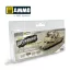 AMMO by MIG Jimenez - DRYBRUSH Set Sand Colors Set makettező ecset 17 mL / db