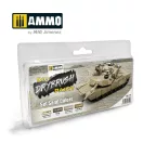 AMMO by MIG Jimenez - DRYBRUSH Set Sand Colors Set makettező ecset 17 mL / db