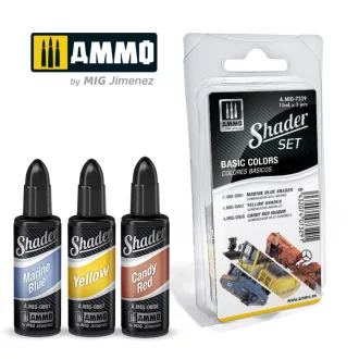   AMMO by MIG Jimenez - SHADER Set Basic Colors festékszett 17 mL / db