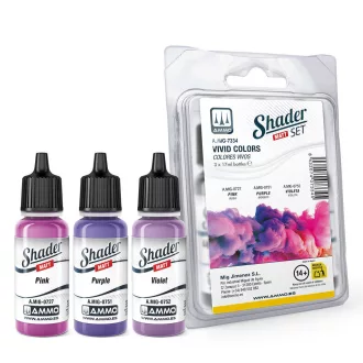   AMMO by MIG Jimenez - Matt SHADER Set Vivid Colors festékszett 17 mL / db