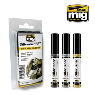 AMMO by Mig BRIGHT METAL COLORS SET festék szett