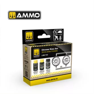   AMMO by MIG Jimenez - Cobra Motor Chrome Rims Set festékszett 30 mL / db