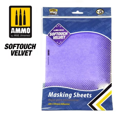 AMMO by Mig SOFTOUCH VELVET MASKING SHEETS 280x195 mm maszkoló lap