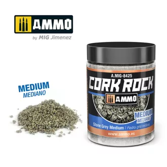   AMMO by MIG Jimenez - CREATE CORK Stone Grey Medium (Jar 100mL) makettező kiegészítő