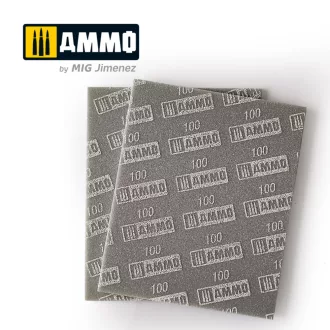   AMMO by MIG Jimenez - Sanding Sponge Sheet (100) - 2 pcs. makettező szerszám