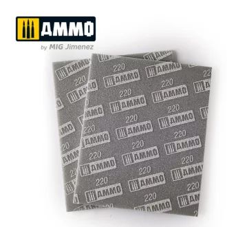   AMMO by MIG Jimenez - Sanding Sponge Sheet (220) - 2 pcs. makettező szerszám