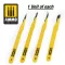 AMMO by MIG Jimenez - Standard Blade Set - 4 pcs. (1 Standard Straight + 1 Curved + 1 Ripper + 1 Curved Large) makettező szerszám