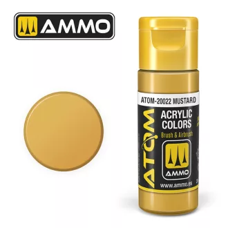 AMMO by MIG Jimenez - ATOM COLOR Mustard akril festék 20 mL