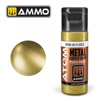 AMMO by MIG Jimenez - ATOM METALLIC Gold akril festék 20 mL