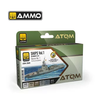   AMMO by MIG Jimenez - ATOM Beginners Set: Ships Vol.1 festékszett 20 mL / db