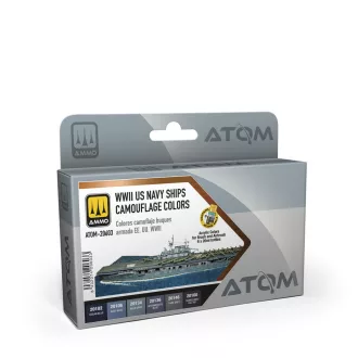   AMMO by MIG Jimenez - ATOM WWII US Navy Ships Camouflage colors Set festékszett 20 mL / db