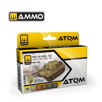   AMMO by MIG Jimenez - ATOM Tiger I Late Colors Set Vol.1 festékszett 20 mL / db