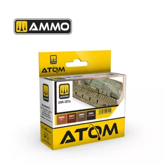   AMMO by MIG Jimenez - ATOM Rusty Tracks and Chains Set festékszett 20 mL / db