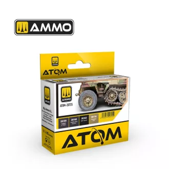   AMMO by MIG Jimenez - ATOM Rubber and Tires Colors Set festékszett 20 mL / db