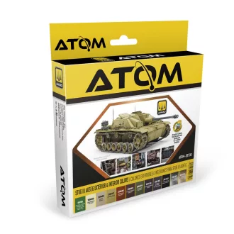  AMMO by MIG Jimenez - ATOM STUG III Ausf.G Exterior & Interior Colors Set festékszett 20 mL / db