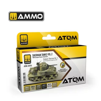   AMMO by MIG Jimenez - ATOM Sherman Tanks Vol. 2 (WWII European Theater of Operations) akril festék 20 mL / db