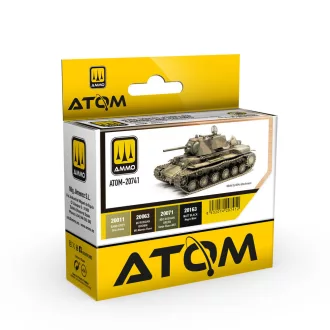   AMMO by MIG Jimenez - ATOM WWII Soviet Vehicles Camouflage Colors Set festékszett 20 mL / db