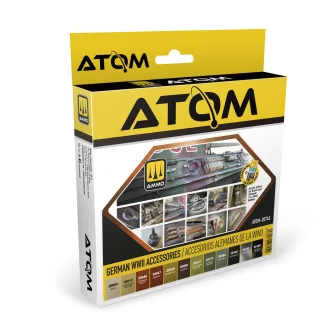   AMMO by MIG Jimenez - ATOM German WWII Accessories Set festékszett 20 mL / db