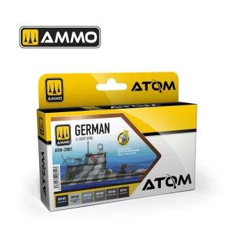   AMMO by MIG Jimenez - ATOM German U-BOOT WWII Set festékszett 20 mL / db