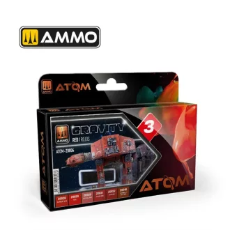   AMMO by MIG Jimenez - ATOM Gravity Set 3 -Red festékszett 20 mL / db