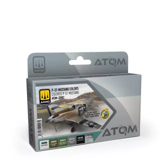   AMMO by MIG Jimenez - ATOM P-51 MUSTANG colors Set festékszett 20 mL / db