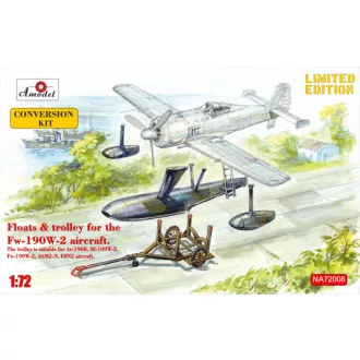   Amodel Floats & trolley for Fw-190W-2 fighter repülő makett