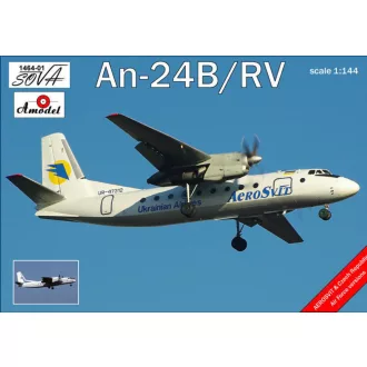 Amodel Antonov An-24B/RV Ukrainian airlines repülő makett