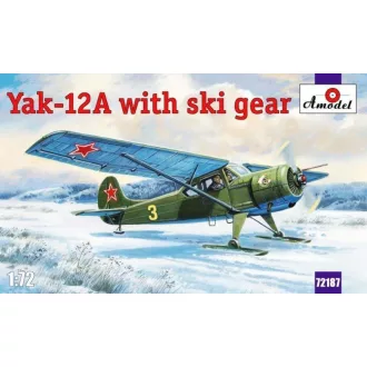 Amodel Yakovlev Yak-12A with ski gear repülő makett
