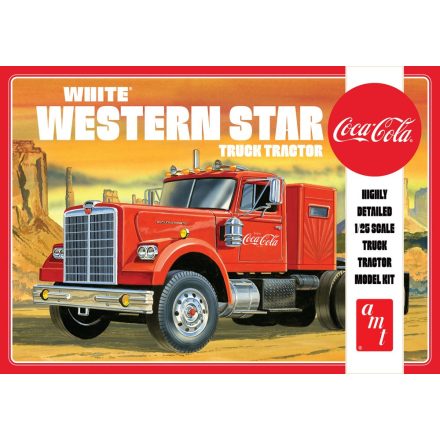 AMT White Western Star Coca-Cola Semi-Tractor makett