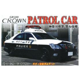   Aoshima Toyota 18 Crown Police Car Kanagawa Prefectural Police Patrol Specific makett