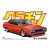 Aoshima Nissan Skyline 4DR 2000 GT-X makett