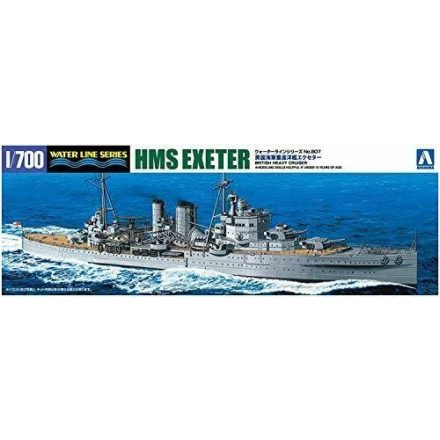 Aoshima British Heavy Cruiser HMS Exeter makett