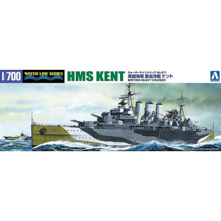 Aoshima HMS Kent makett